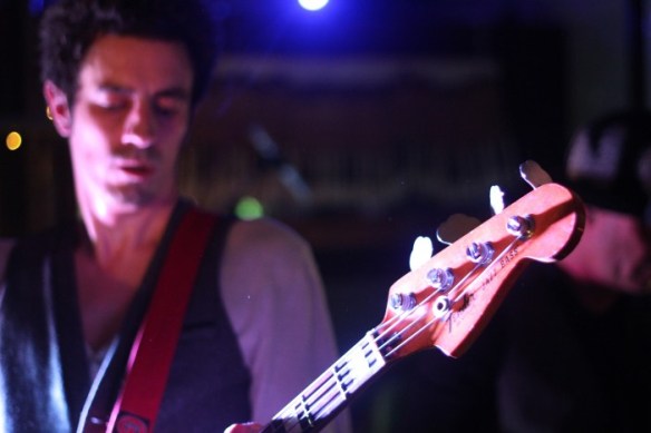 Clowwns 20141129 Gladstone Arms 20 Etienne Rodes and jazz bass small