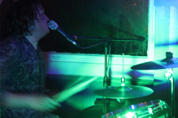 Clowwns 20141129 Gladstone Arms 30 Damo on drums small